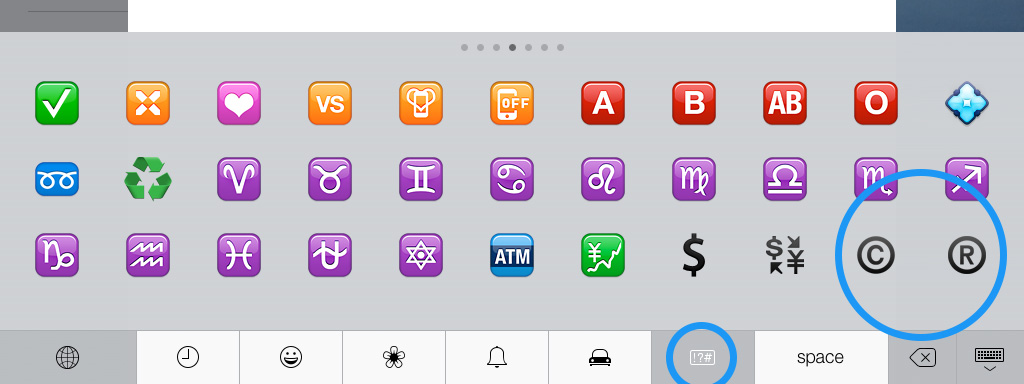 how-to-type-copybright-symbol-on-iphone